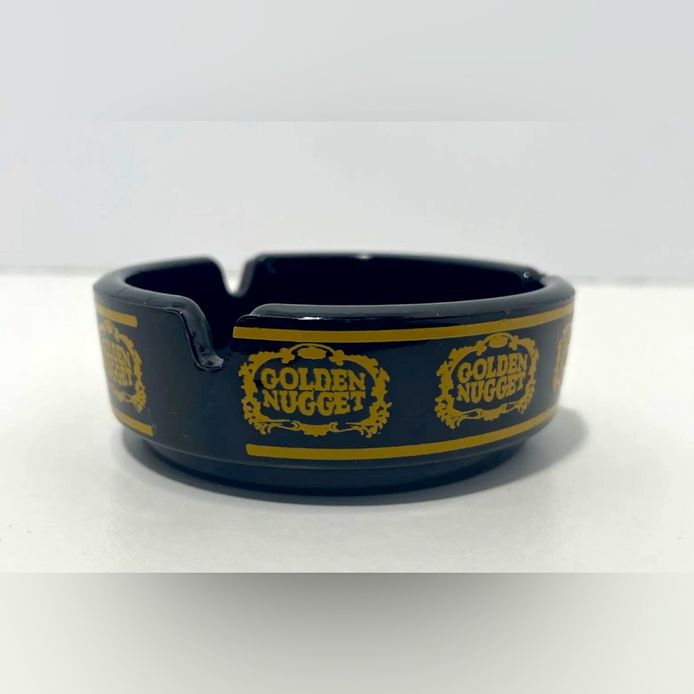 vintage golden nugget glass ashtray